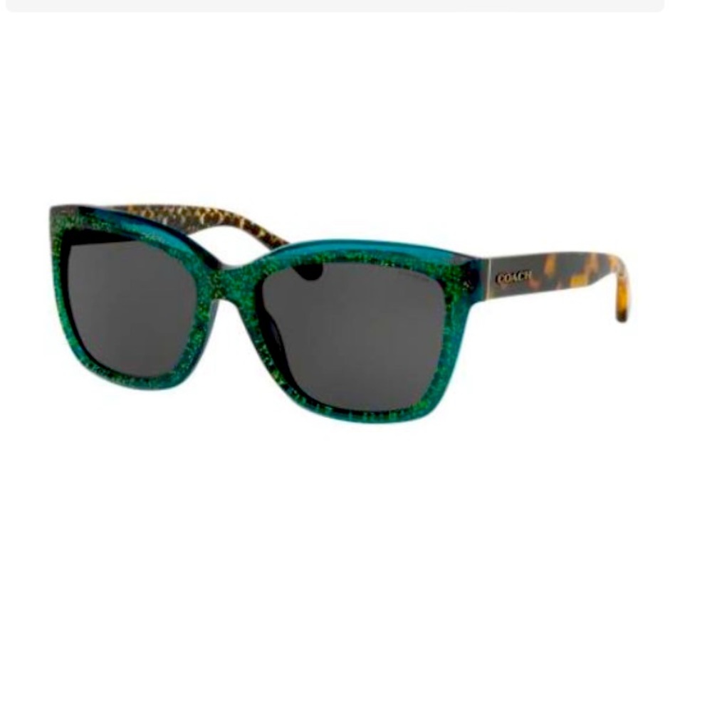 Coach Emerald Glitter Rectangle Sunglasses